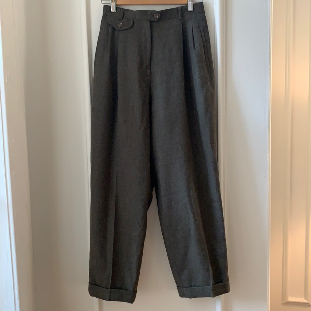 Vintage Wool High Waisted Trousers